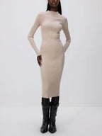 Rippstrickkleid aus Viskose