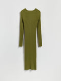 Rippgestricktes Kleid aus Viskose in Helloliv